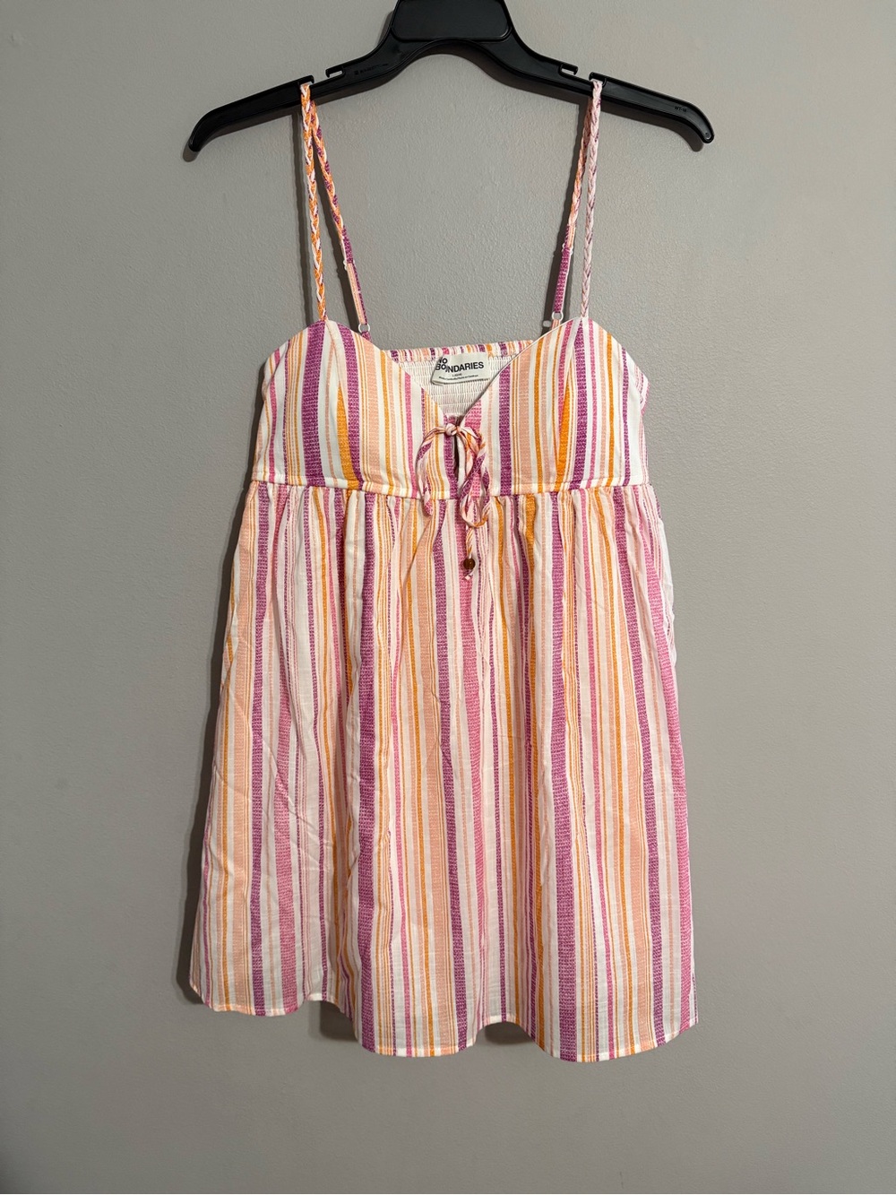 No Boundaries Women’s Striped Mini Sundress Large